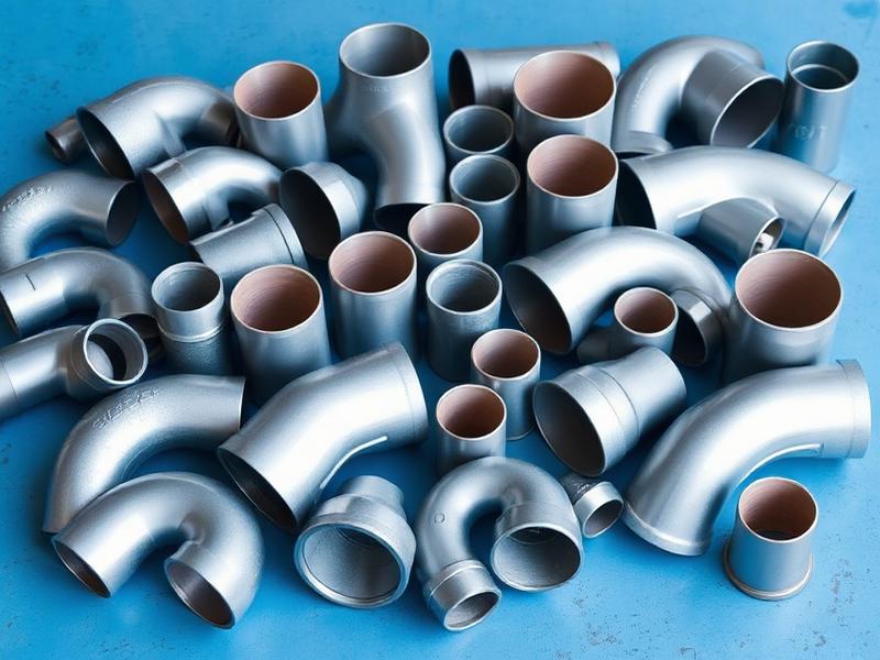 Assorted steel pipe fittings including elbows, tees and couplings — Fittings supplied by Qutbi Trading W.L.L