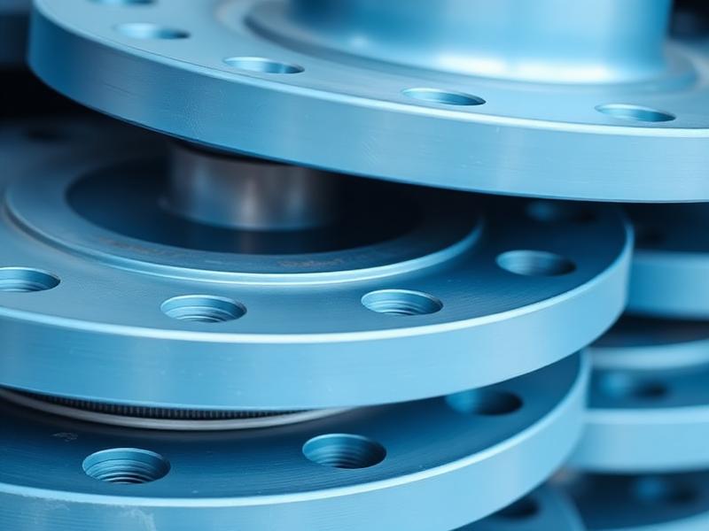 Stacked steel pipe flanges with bolt holes — Flanges supplied by Qutbi Trading W.L.L